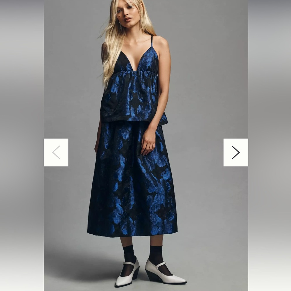 NWT Anthropologie sleeveless open-back midi dress